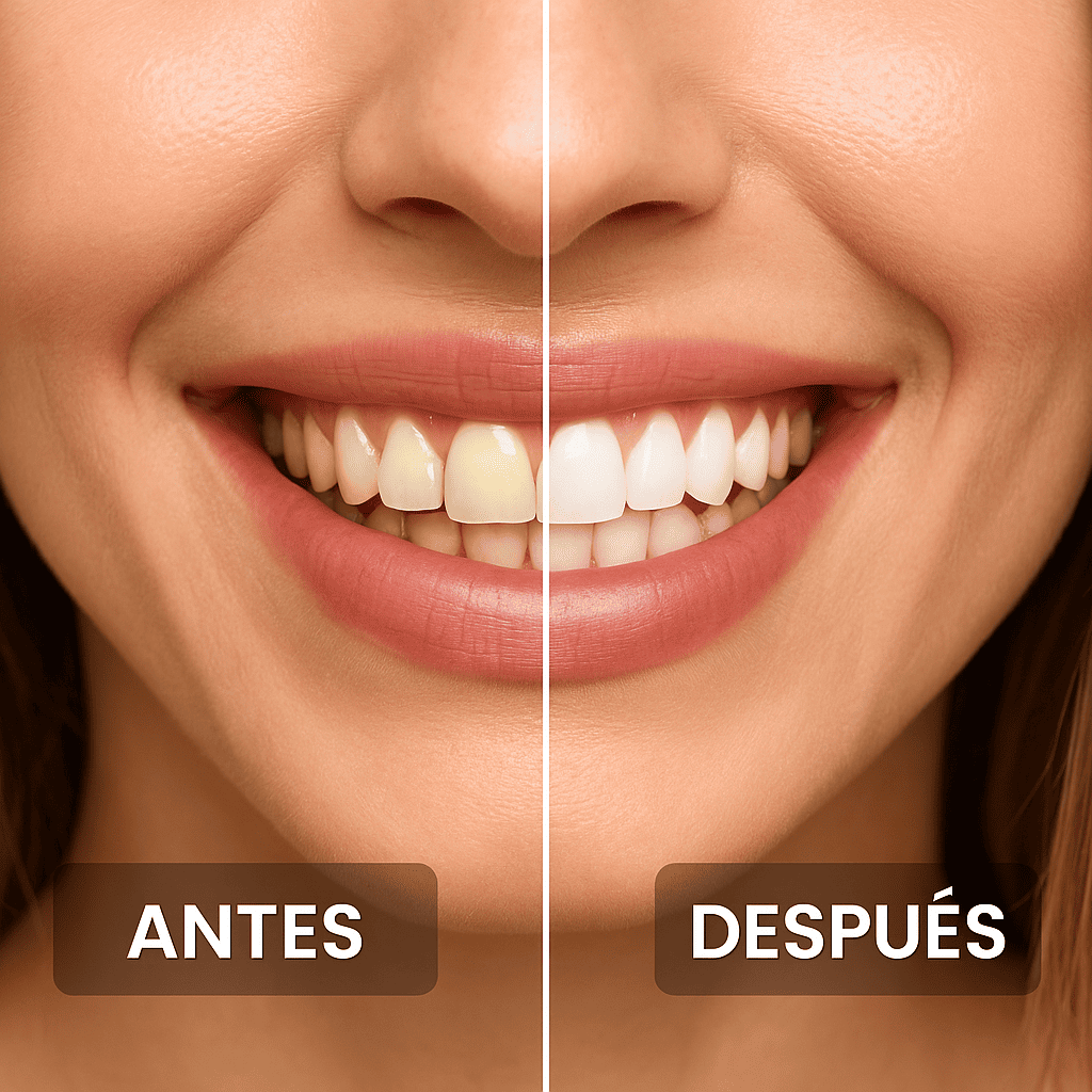 Antes y después blanqueamiento
